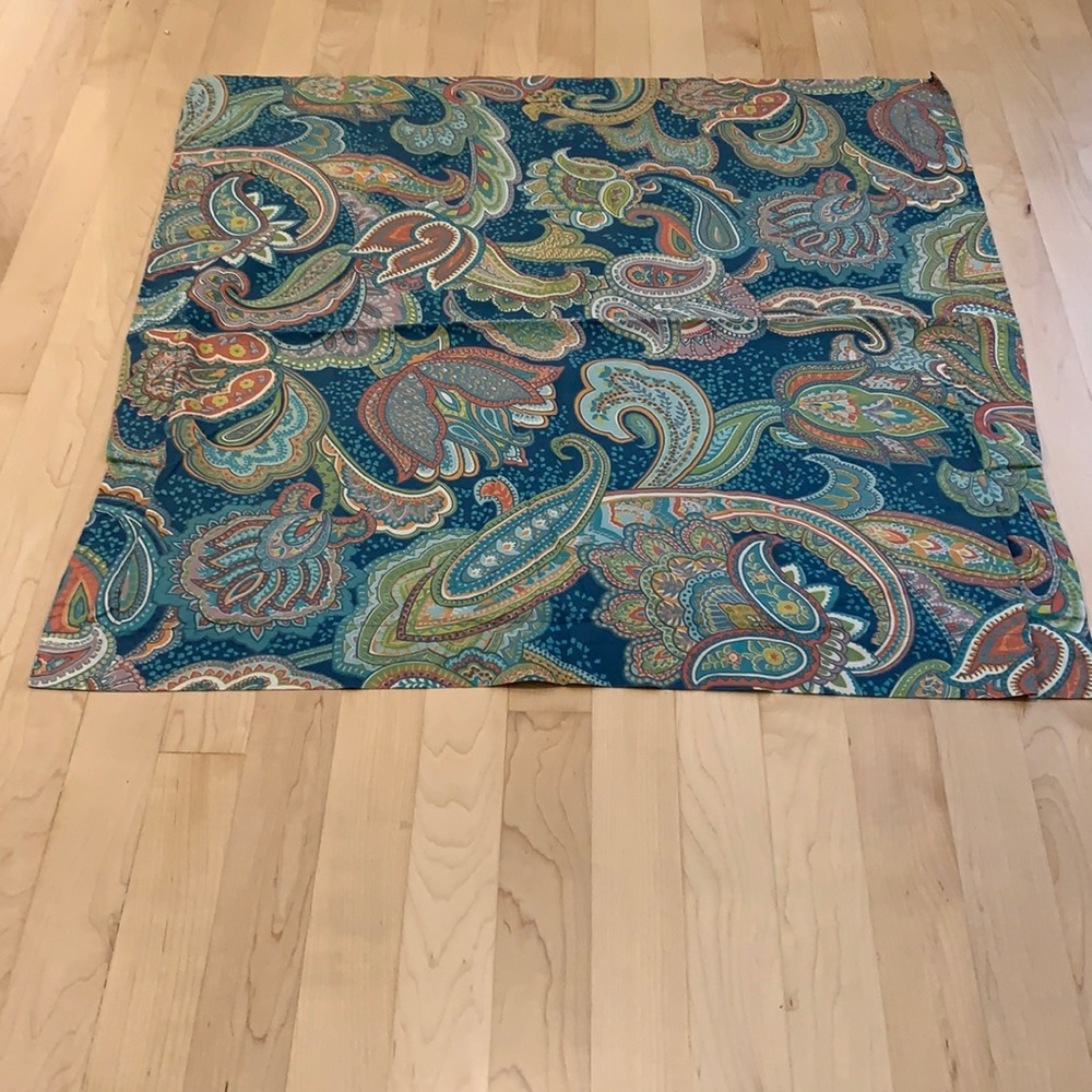 Set of 3 Pottery Barn Euro Square (Teal Paisley)
